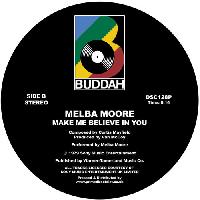 Record cover of STANDING RIGHT HERE / MAKE ME  by Melba Moore